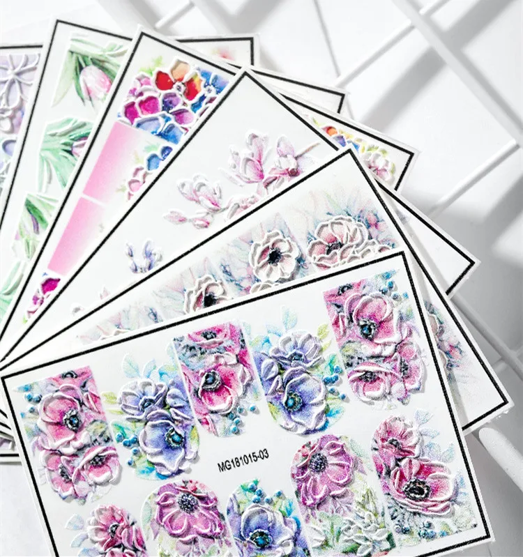 2021 Flowers Nail Art Stickers 3D Self Adhesive Rose Nail Decals Beauty Accessories
2021 Flowers Nail Art Stickers 3D Self Adhesive Rose Nail Decals Beauty Accessories