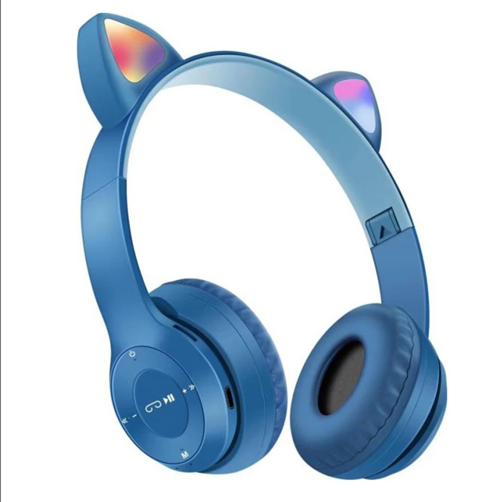 P47M Cosplay Cat Ear Headphones Gaming Headset With Microphones Cute LED Cat Ear BT Earphone Stereo Foldable Wireless Earphones, White blue green purple black
P47M Cosplay Cat Ear Headphones Gaming Headset With Microphones Cute LED Cat Ear BT Earphone Stereo Foldable Wireless Earphones, White blue green purple black