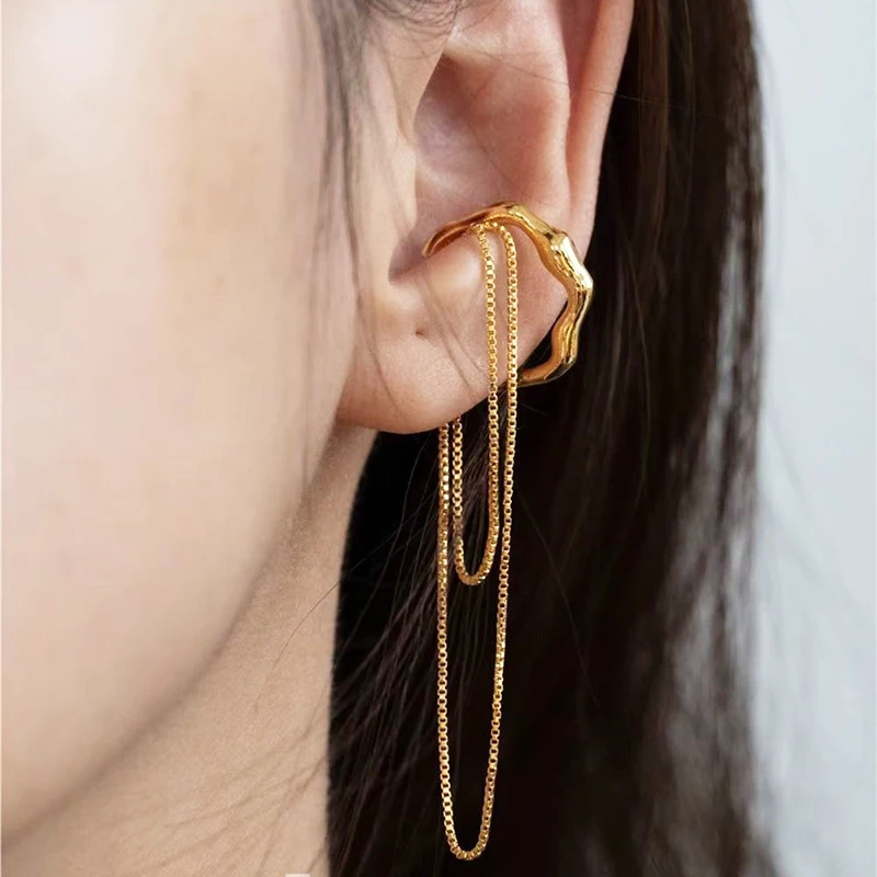 2021 New Simple Metal Double-Layer Chain Tassel Ear Bone Clip Without Pierced Vintage Clip Earring Women Party Jewelry
2021 New Simple Metal Double-Layer Chain Tassel Ear Bone Clip Without Pierced Vintage Clip Earring Women Party Jewelry