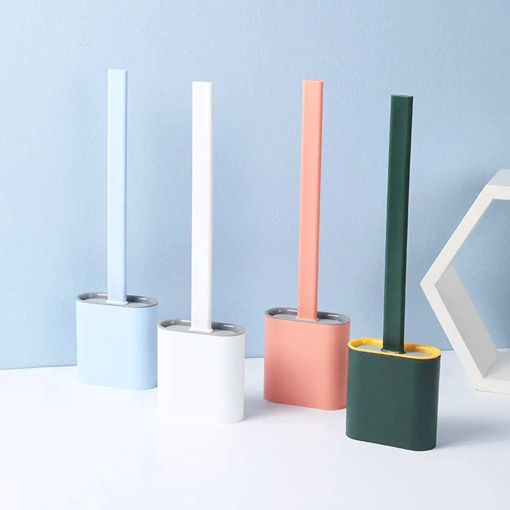 Household Cleaning Plastic Toilet Brush Flat Soft Silicone Toilet Brush With Holder Set, White, blue, pink, green
Household Cleaning Plastic Toilet Brush Flat Soft Silicone Toilet Brush With Holder Set, White, blue, pink, green