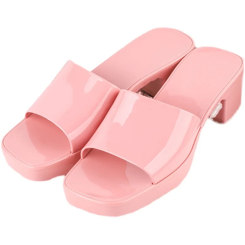 Hot Sale Customized Letter Printed Jelly Slipper Candy Color Outdoor Chunky Heels Sandals, Picture
Hot Sale Customized Letter Printed Jelly Slipper Candy Color Outdoor Chunky Heels Sandals, Picture