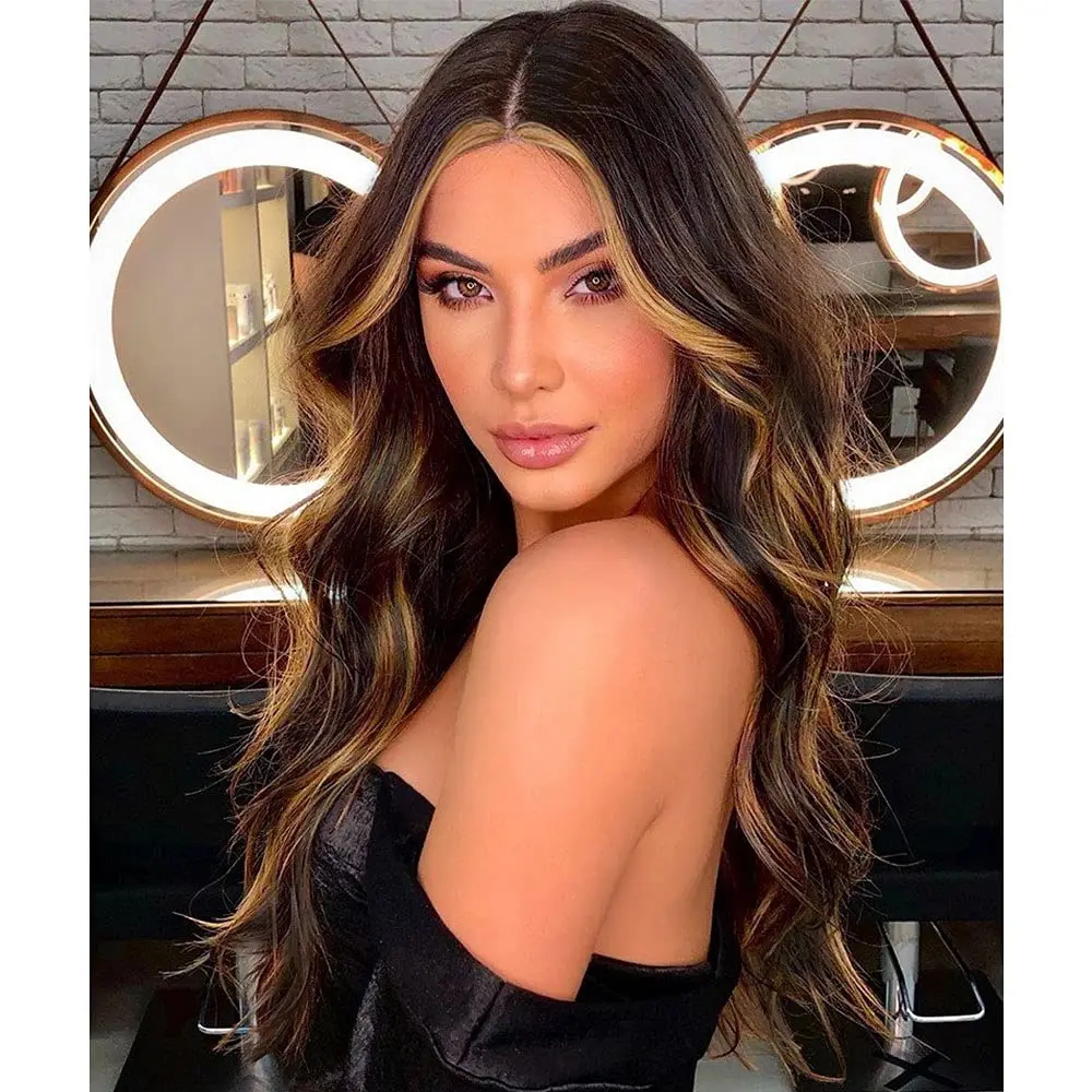 Long Wavy Wig Black Mixed Brown Wavy for Women No Lace Front Natural Looking Synthetic Wigs
Long Wavy Wig Black Mixed Brown Wavy for Women No Lace Front Natural Looking Synthetic Wigs