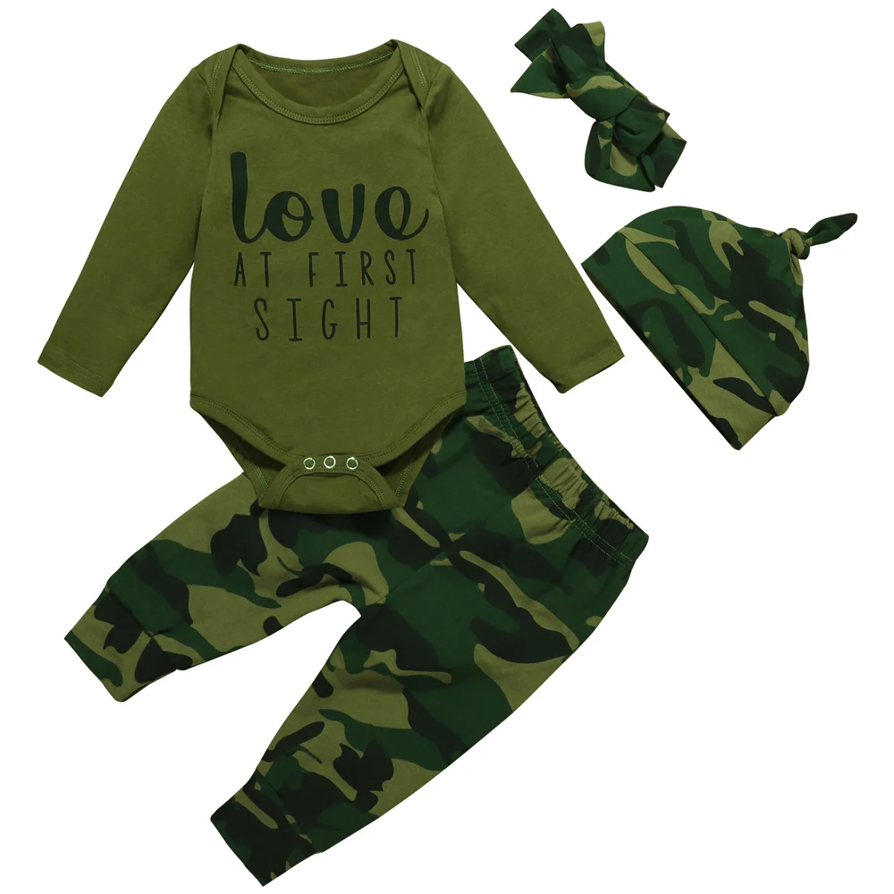 High Quality Army Green Four Pieces Cotton Baby Clothes Romper Long sleeve Baby Infant Clothes Set
High Quality Army Green Four Pieces Cotton Baby Clothes Romper Long sleeve Baby Infant Clothes Set