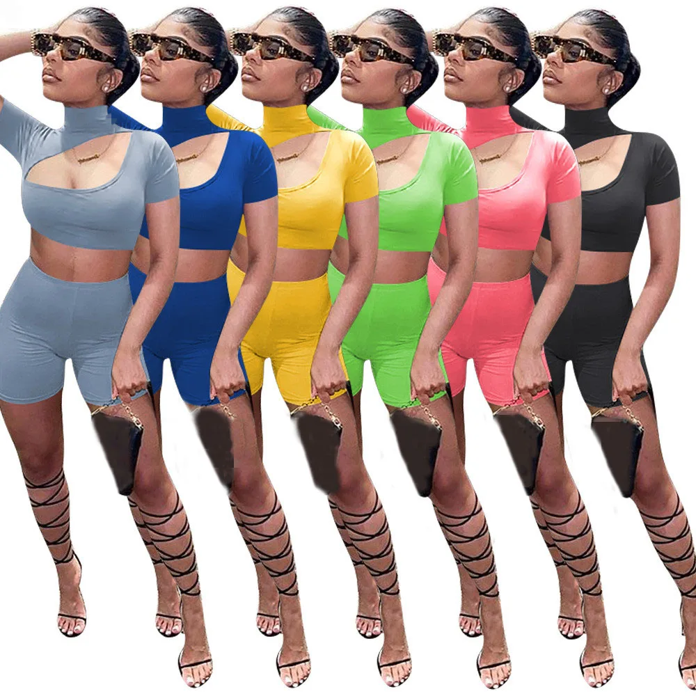 FS1174D Fashion Tracksuit Women Short Sleeve Crop and Shorts 2 Pieces Sets Romper Outfit
FS1174D Fashion Tracksuit Women Short Sleeve Crop and Shorts 2 Pieces Sets Romper Outfit