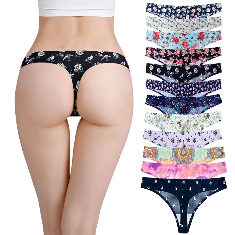 Wholesale Multicolor Printed G-string Woman Underwear Ladies Sexy Seamless Thong Panties, 23 colors
Wholesale Multicolor Printed G-string Woman Underwear Ladies Sexy Seamless Thong Panties, 23 colors