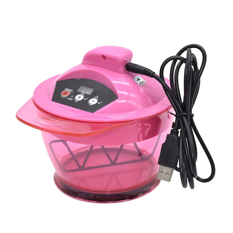 

Professional Electric Hair Coloring Bowl Automatic Mixer For Hairs Color Mixing, Pink