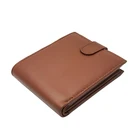 RFID blocking luxury designer pouch credit card slots coin pocket PU leather purse wallet men with ID window