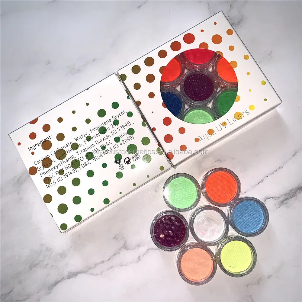 Water Based UV Glow Pigments Makeup Colorful Face Cream Neon UV Pastel Liner 7 COLOR A SET, 15 color
Water Based UV Glow Pigments Makeup Colorful Face Cream Neon UV Pastel Liner 7 COLOR A SET, 15 color
