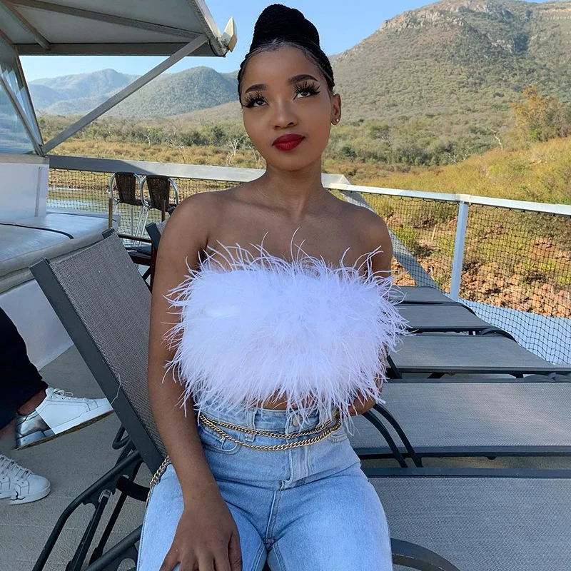 2022 Spring Summer Sleeveless Slash Neck Solid Backless Fur Tube Top Autumn Women Fashion Sexy Party Club Tank Fitness
2022 Spring Summer Sleeveless Slash Neck Solid Backless Fur Tube Top Autumn Women Fashion Sexy Party Club Tank Fitness