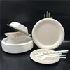 Wholesale 9 inch compostable pulp party paper plate 100% biodegradable disposable sugarcane bagasse tableware