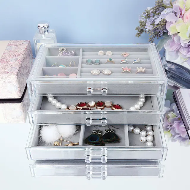 BEAUFLY Clear Acrylic Jewelry Box Custom with Display Jewelry Trays Jewelry Organizer Storage Box, Transparent/ black
BEAUFLY Clear Acrylic Jewelry Box Custom with Display Jewelry Trays Jewelry Organizer Storage Box, Transparent/ black