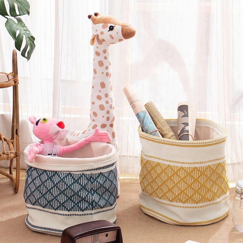 Customizable Nordic kitchen home decorative big cotton woven foldable laundry storage basket, 4 colors as pic
Customizable Nordic kitchen home decorative big cotton woven foldable laundry storage basket, 4 colors as pic
