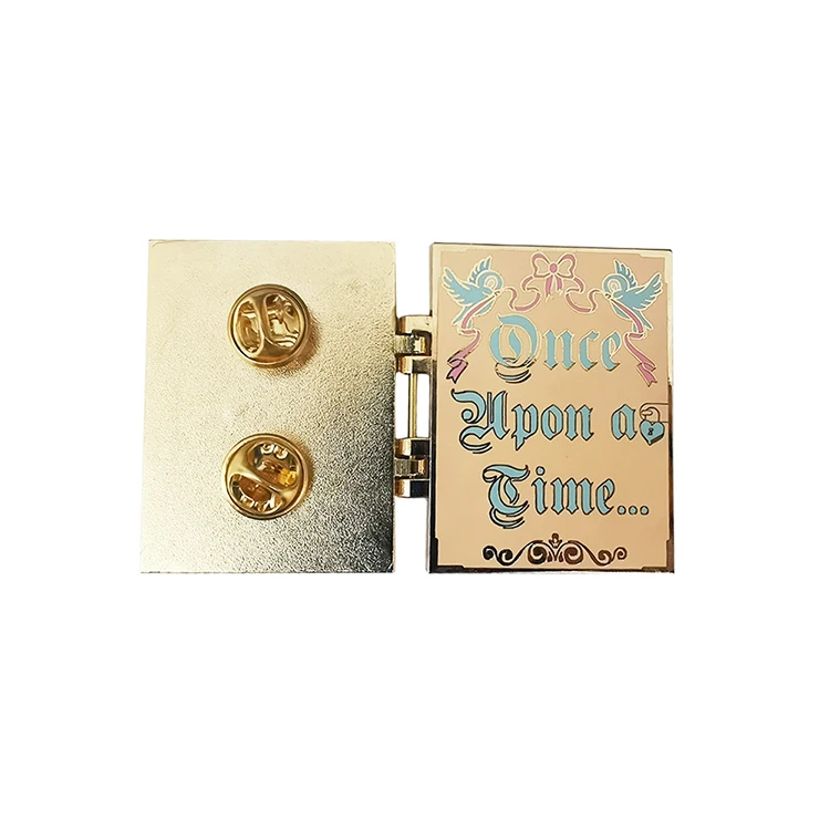 custom high quality hinged gold metal hard enamel pin