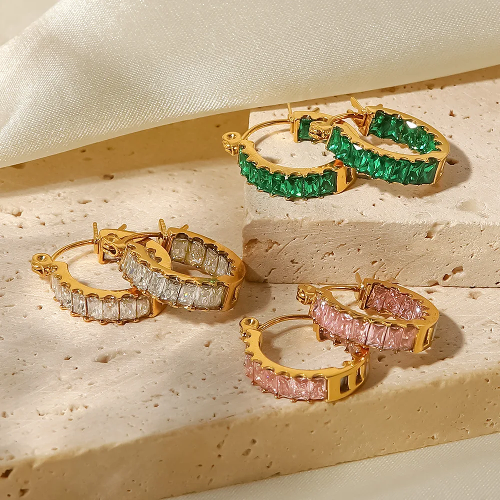 Fashion Jewelry Personality Retro Style Gold Plated Stainless Steel Zircon Women Jewelry Earrings
Fashion Jewelry Personality Retro Style Gold Plated Stainless Steel Zircon Women Jewelry Earrings