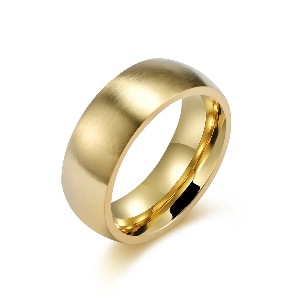 Simple stainless steel jewelry Matte Brushed 18K gold plated Printable Logo Engraving Charm Ring
Simple stainless steel jewelry Matte Brushed 18K gold plated Printable Logo Engraving Charm Ring