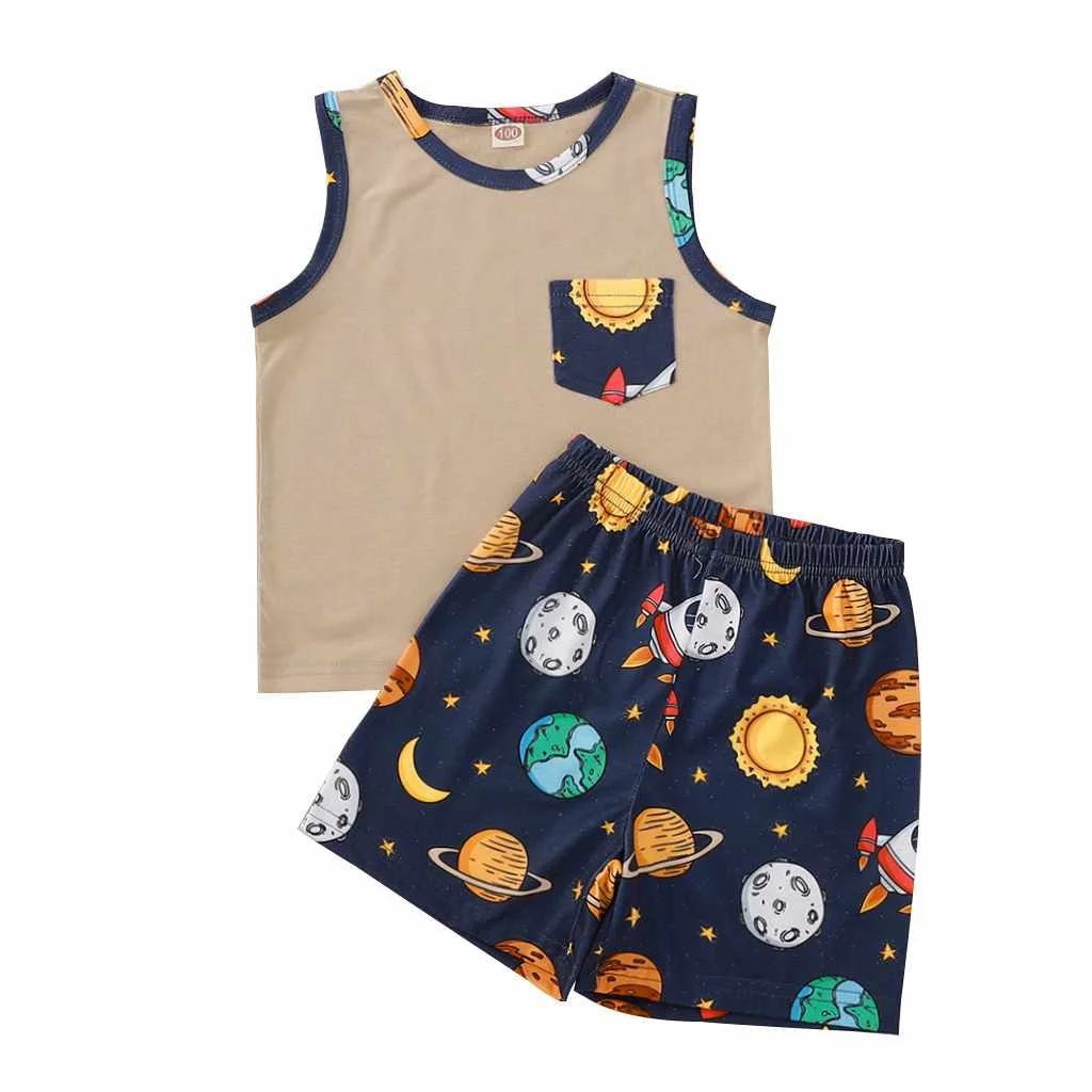Baby Boy Summer Clothes 1-6Yrs Kids Cartoon Planet Tank TOP with Shorts in Set Outfits
Baby Boy Summer Clothes 1-6Yrs Kids Cartoon Planet Tank TOP with Shorts in Set Outfits