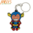 3D Custom Logo Embossed Rubber Keychains Personalized 2D Design Soft PVC Cartoon Keyring