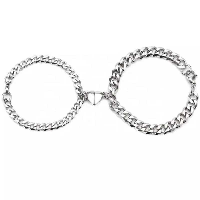 2Pcs/pair Alloy Couple Bracelets Magnetism Heart Charm Fashion Chain Bracelets Jewelry Gift For Women Men
2Pcs/pair Alloy Couple Bracelets Magnetism Heart Charm Fashion Chain Bracelets Jewelry Gift For Women Men