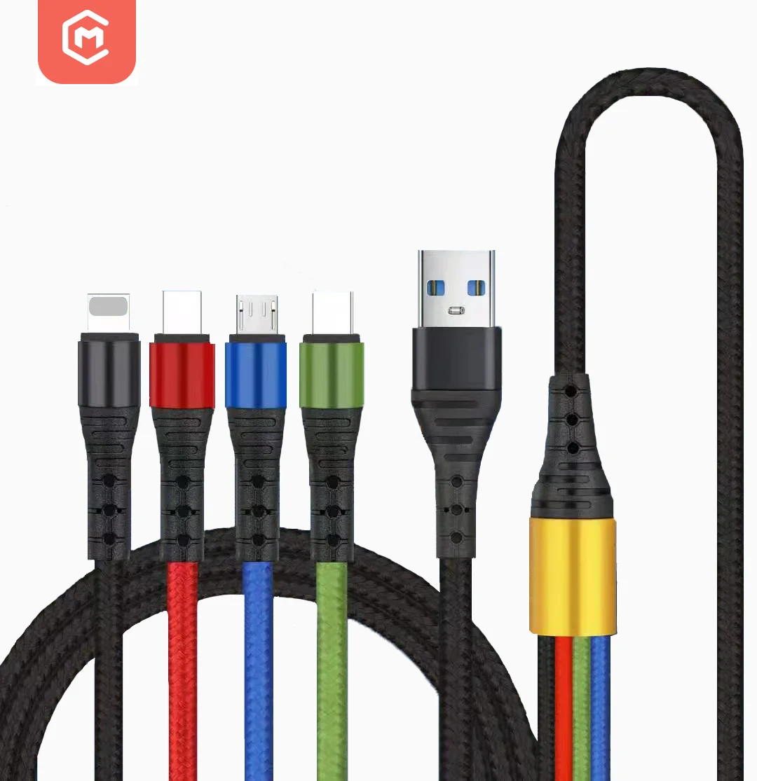 New Design USB Charging Cable Phone Charger Cable 4 in 1 USB Cable For iPhone Type C Micro
New Design USB Charging Cable Phone Charger Cable 4 in 1 USB Cable For iPhone Type C Micro