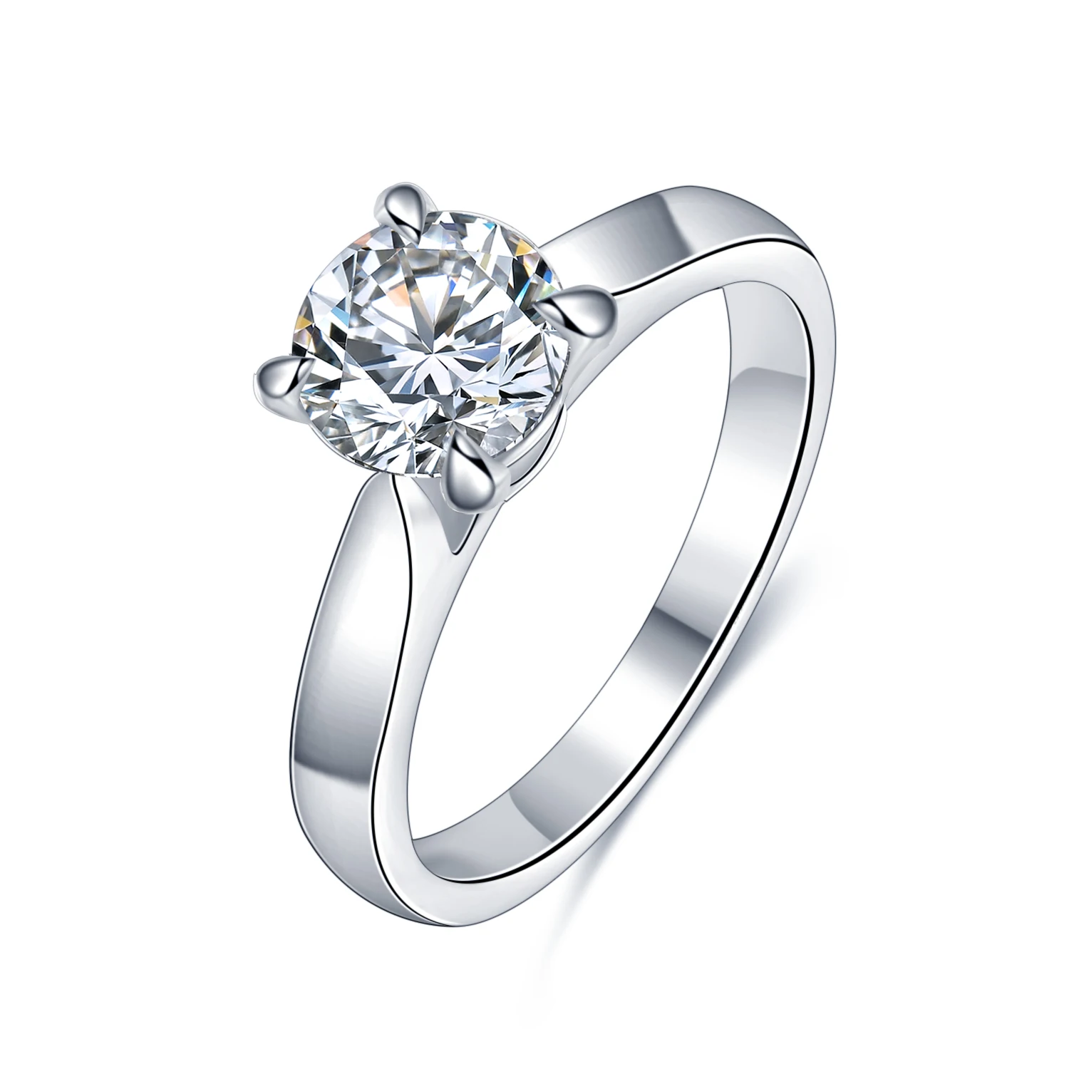 1.0ct Round Lab Grown Diamond E Color SI Clarity Classic Engagement Ring In 18k Gold, White
1.0ct Round Lab Grown Diamond E Color SI Clarity Classic Engagement Ring In 18k Gold, White
