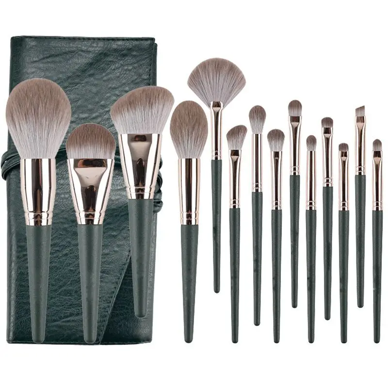 14 Pieces Good Quality Best Value Efficient Luxury Green Makeup Brush With Package Bag, Customized color
14 Pieces Good Quality Best Value Efficient Luxury Green Makeup Brush With Package Bag, Customized color