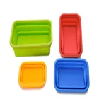 Collapsible Silicone Food Fresh Storage Stacking Round Containers Box Portable