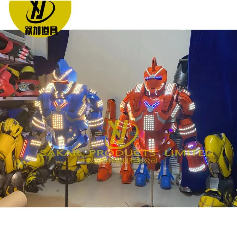 LED Robot Clothing, LED light up Clothes, LED Robot costumes stilt walker wireless control Programmable, Custom color acceptable
LED Robot Clothing, LED light up Clothes, LED Robot costumes stilt walker wireless control Programmable, Custom color acceptable