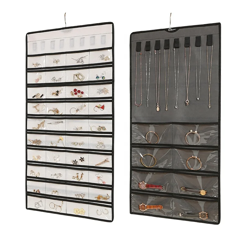 Hanging jewelry organizer storage bag with hook necklace organizer closet earrings ring jewelry compartment storage hanging bag
Hanging jewelry organizer storage bag with hook necklace organizer closet earrings ring jewelry compartment storage hanging bag