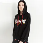 OEM design street style hoodies women's clothing long sleeve printed casual loose plus size hoodies sweatshirts women