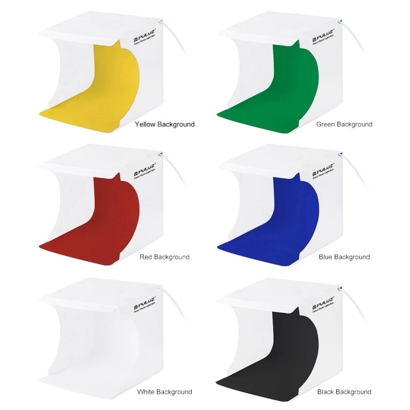 2021 New Arrivals Photo Studio Box PULUZ Folding Mini Portable Photo Studio Light Box With 6 Colors Backdrops Accessories, White
2021 New Arrivals Photo Studio Box PULUZ Folding Mini Portable Photo Studio Light Box With 6 Colors Backdrops Accessories, White