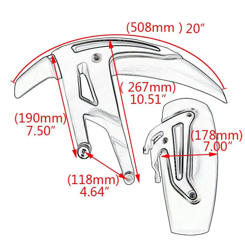 Black Motorcycle Rear Fender Mudguard Wheel Hugger For BMW R1200GS/LC/Adventure 2013-2016