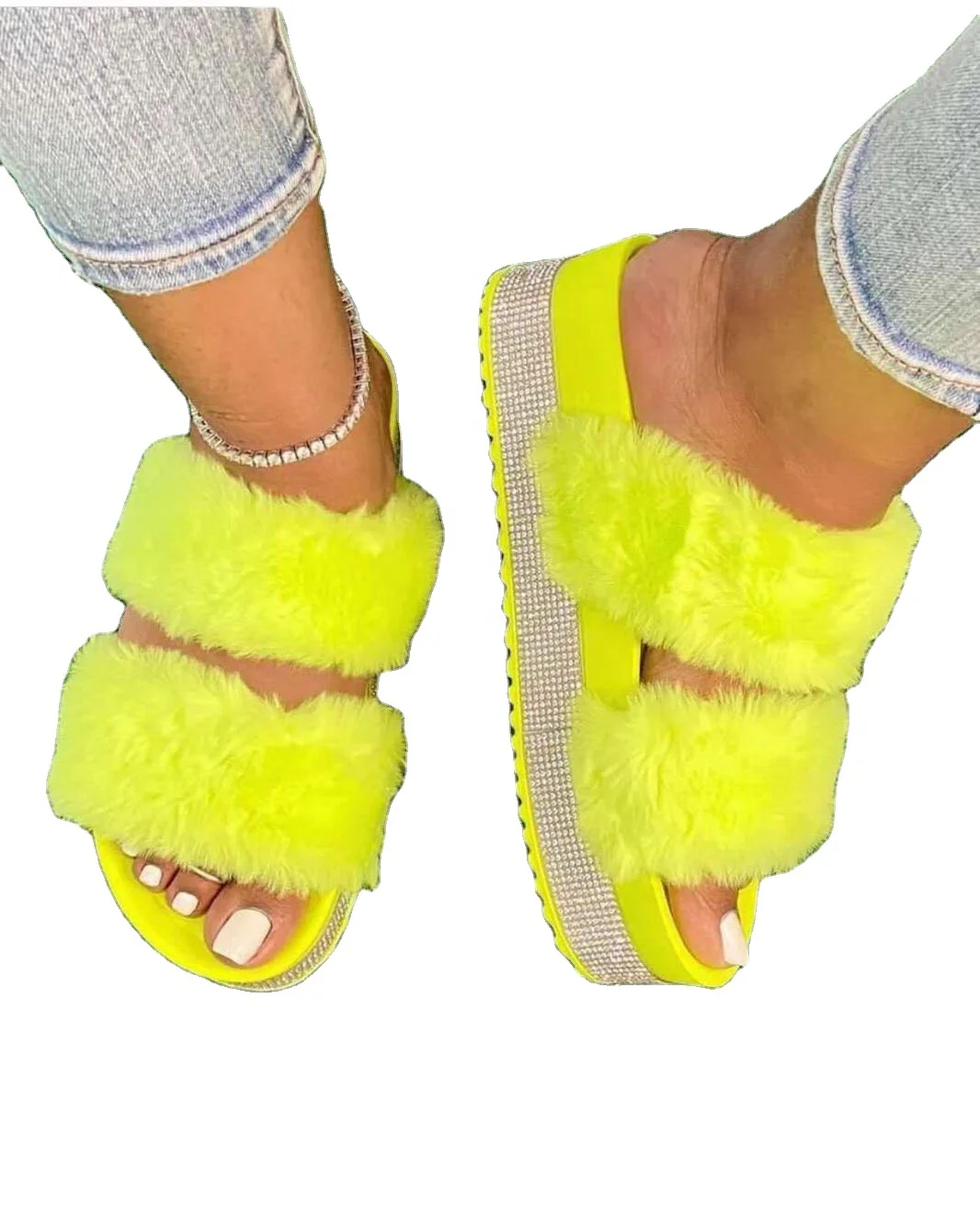 2021 New women's platform slippers with diamond slide sandals Pink Black EVA women's slide fur upper slipper, As picture
2021 New women's platform slippers with diamond slide sandals Pink Black EVA women's slide fur upper slipper, As picture