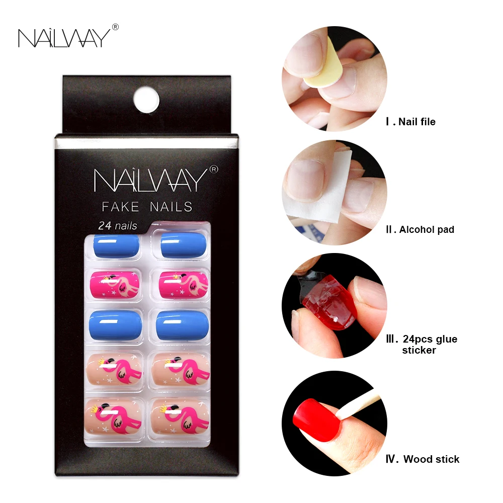 In Stock Blue And Pink Bright 24pcs Different Size Glue On Fakenail Short Square Press On Nails, Muti colors
In Stock Blue And Pink Bright 24pcs Different Size Glue On Fakenail Short Square Press On Nails, Muti colors