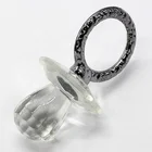 Pujiang Wholesale Crystal crafts 3D Glass Baby Bottle Nipple Decoration Figure with a Gift box Accessory