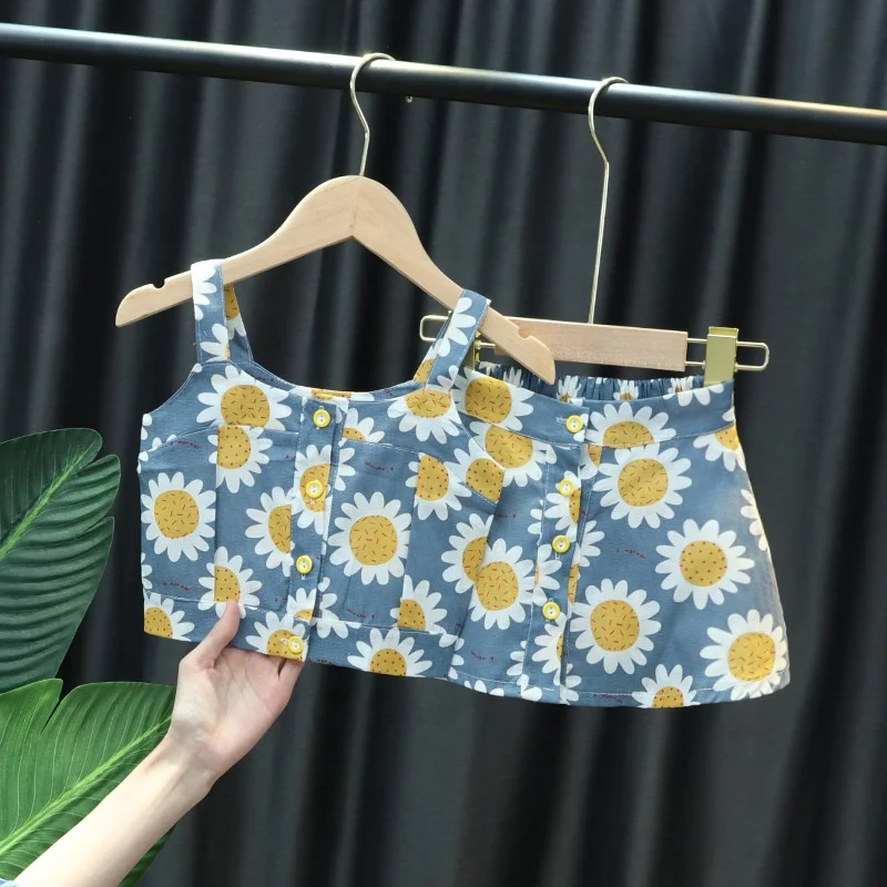 2021 Toddler Kid Baby Girls Clothing Set summer children flower sling t shirt skirt 2pcs outfit girls beach clothes, As picture
2021 Toddler Kid Baby Girls Clothing Set summer children flower sling t shirt skirt 2pcs outfit girls beach clothes, As picture