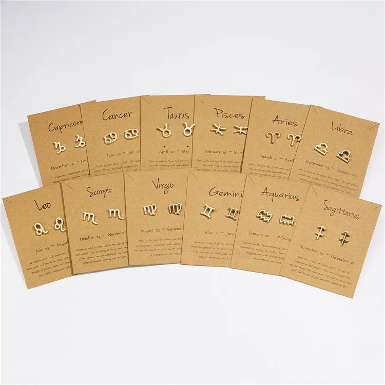 hot sale new symbol version twelve constellatory paper card earrings fashion earrings female spot wholesale, Picture shows
hot sale new symbol version twelve constellatory paper card earrings fashion earrings female spot wholesale, Picture shows
