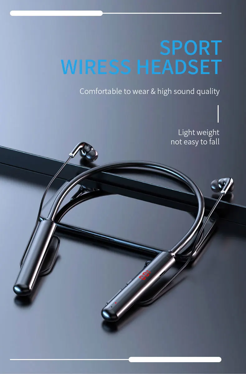Magnetic 5.0 Ear Neckband Wireless Earphone