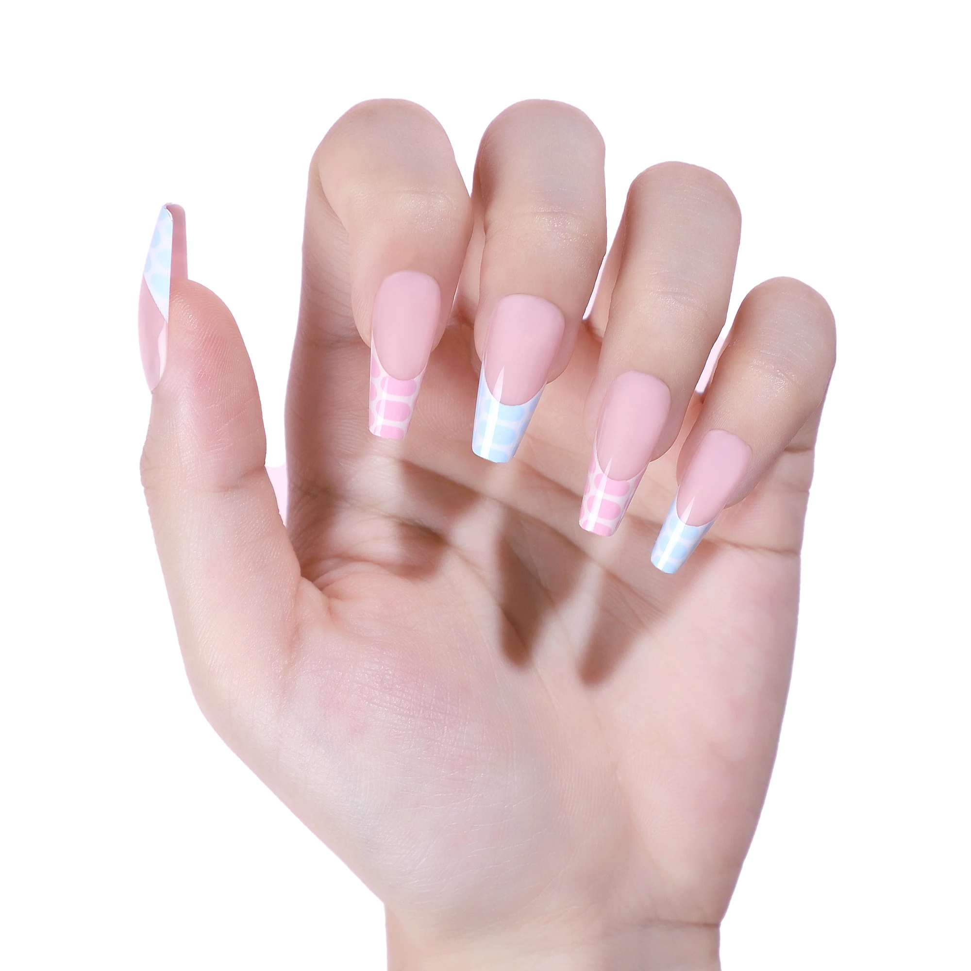 hot selling long coffin colorful french nails tips acrylic long lasting durable faux ongle fake nails custom logo press on nails
hot selling long coffin colorful french nails tips acrylic long lasting durable faux ongle fake nails custom logo press on nails