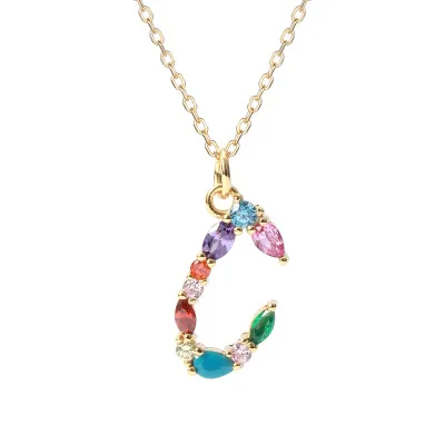 Fashion Letter Pendant Necklace With Colorful Zircon Sterling Silver Necklace For Women, Gold,silver
Fashion Letter Pendant Necklace With Colorful Zircon Sterling Silver Necklace For Women, Gold,silver