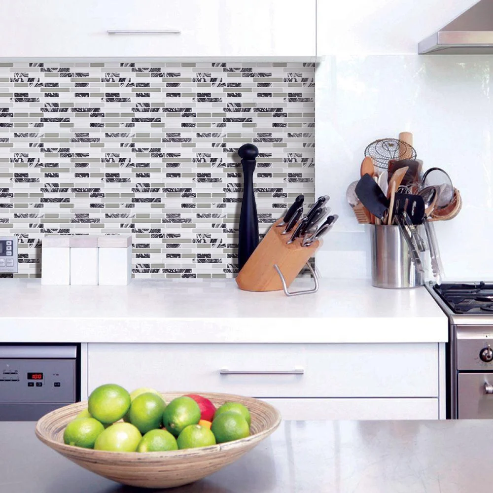 RV Decoration Peel and Stick Vinyl Wall Tiles Stickers for  Kitchen Bathroom Apartment Interior