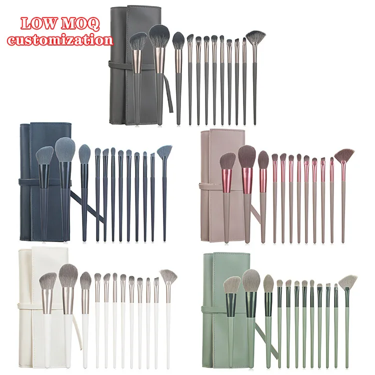Available stock LOW MOQ custom logo makeup brush set 10pcs soft vegan synthetic hair wood portable makeup brushes with PU pouch 
Available stock LOW MOQ custom logo makeup brush set 10pcs soft vegan synthetic hair wood portable makeup brushes with PU pouch