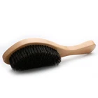 Factory custom long handle nature boar bristle beard comb