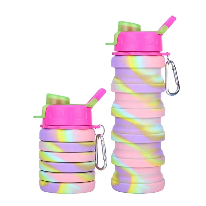 Wholesale Tie Dye Foldable Silicone Sports Water Bottles,Rainbow Camouflage Printed Collapsible Bottles, Picture
Wholesale Tie Dye Foldable Silicone Sports Water Bottles,Rainbow Camouflage Printed Collapsible Bottles, Picture