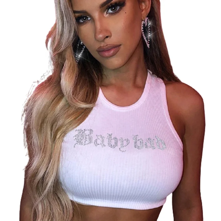 2021 Summer Diamond Tank Cropped Camisole For Women, White, black, pink
2021 Summer Diamond Tank Cropped Camisole For Women, White, black, pink