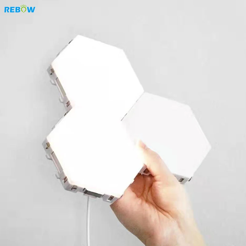 Rebow drop shipping baby indoor home honeycomb modern touch sensor quantum hexagon led night light
Rebow drop shipping baby indoor home honeycomb modern touch sensor quantum hexagon led night light