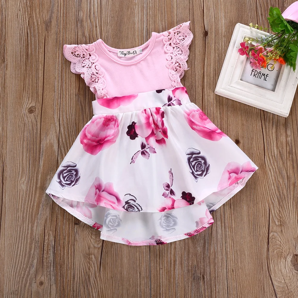 Wholesale Baby Girl Boutique Clothing Kids Pink Sleeveless Dress Children Fly Sleeve Floral Print Clothes
Wholesale Baby Girl Boutique Clothing Kids Pink Sleeveless Dress Children Fly Sleeve Floral Print Clothes