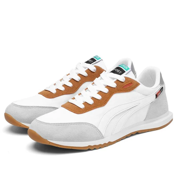 European and American style color matching flat comfortable casual sneakers for men, White gray, white blue, white black
European and American style color matching flat comfortable casual sneakers for men, White gray, white blue, white black
