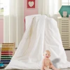 100% Mulberry Silk Duvet Comforter in White Cotton Shell for Baby Crib Toddler Bed for Spring and Fall, White