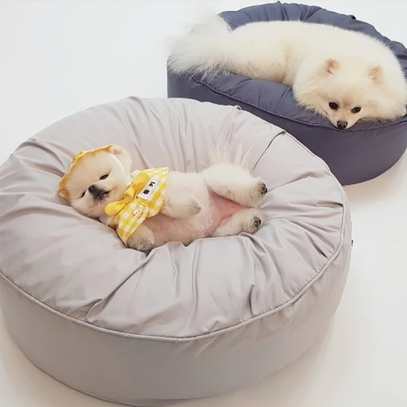 

Wholesale Luxury designer large big waterpoof detachable and washable pet dog cotton padded cushion round bed