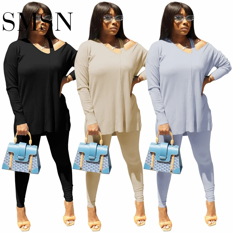 Latest Design Solid Color Loose Left Shoulder Custom Cotton Two Piece Pants Set Women Lounge Wear Sets
Latest Design Solid Color Loose Left Shoulder Custom Cotton Two Piece Pants Set Women Lounge Wear Sets